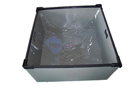 Thùng 2 lớp màu xám có nắp PVC trong